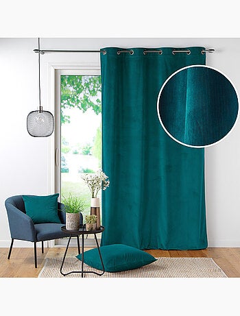 Rideau à Œillets Velours Côtelé Tendance