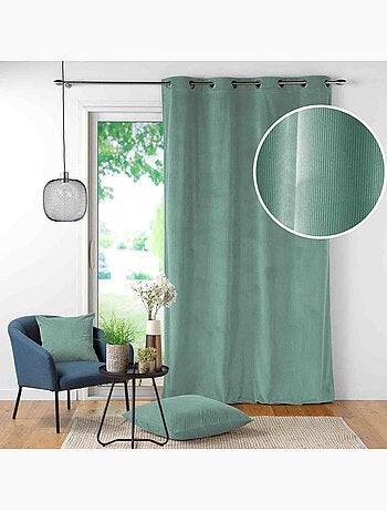 Rideau à Œillets Velours Côtelé Tendance