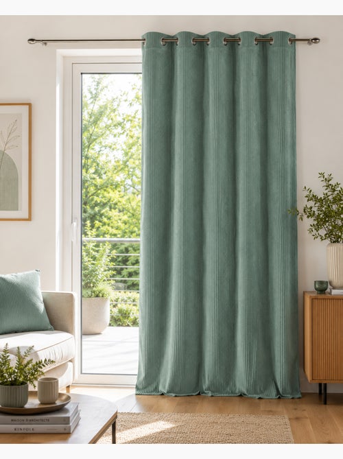 Rideau à Œillets Velours Côtelé Tendance - Kiabi