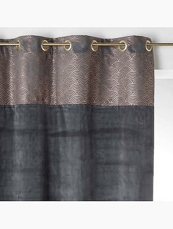 Rideau a oeillets velours duchesse