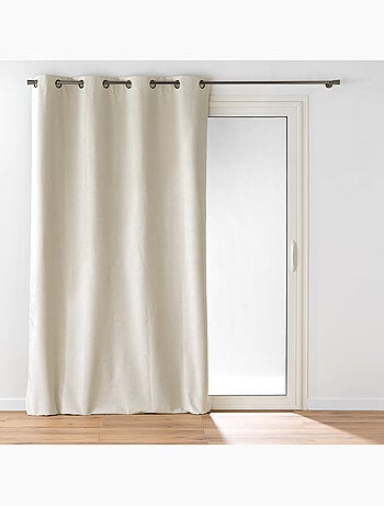 Rideau à œillets – Velours relief – 100 % Occultant et Thermique