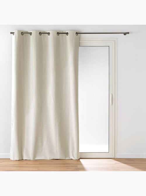 Rideau à œillets – Velours relief – 100 % Occultant et Thermique - Kiabi