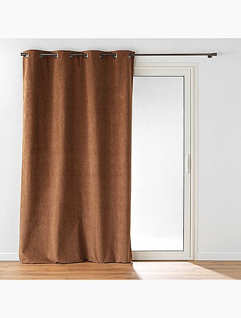 Rideau à œillets – Velours relief – 100 % Occultant et Thermique