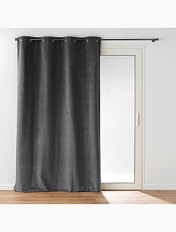 Rideau à œillets – Velours relief – 100 % Occultant et Thermique