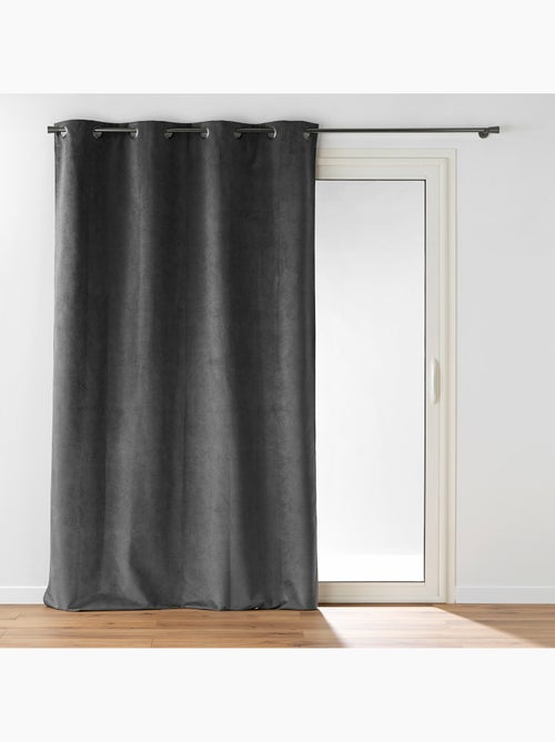 Rideau à œillets – Velours relief – 100 % Occultant et Thermique - Kiabi