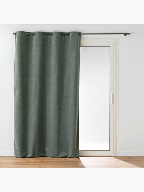 Rideau à œillets – Velours relief – 100 % Occultant et Thermique - Kiabi