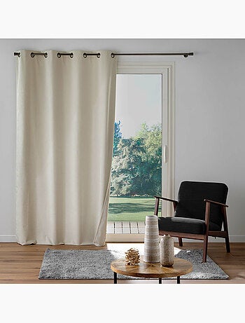 Rideau à œillets – Velours texturé – 100 % Occultant - Léonie