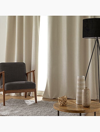 Rideau à œillets – Velours texturé – 100 % Occultant - Léonie