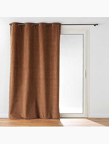 Rideau à œillets – Velours texturé – 100 % Occultant - Léonie