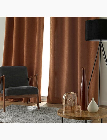 Rideau à œillets – Velours texturé – 100 % Occultant - Léonie