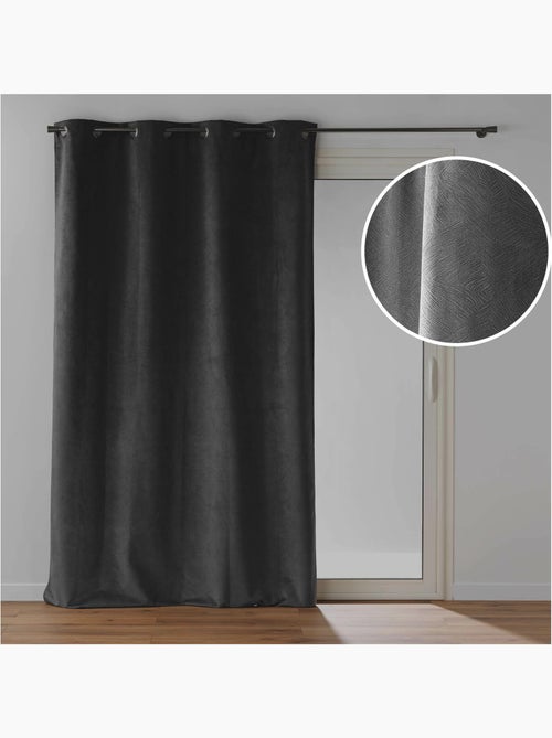 Rideau à œillets – Velours texturé – 100 % Occultant - Léonie - Kiabi