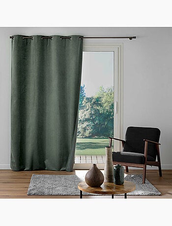 Rideau à œillets – Velours texturé – 100 % Occultant - Léonie
