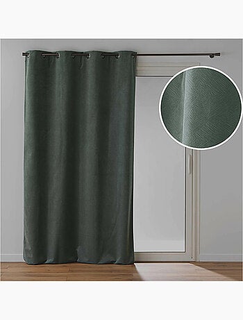 Rideau à œillets – Velours texturé – 100 % Occultant - Léonie