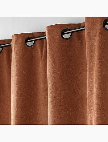 Rideau à œillets – Velours texturé – 100 % Occultant