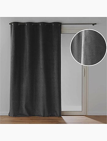 Rideau à œillets – Velours texturé – 100 % Occultant