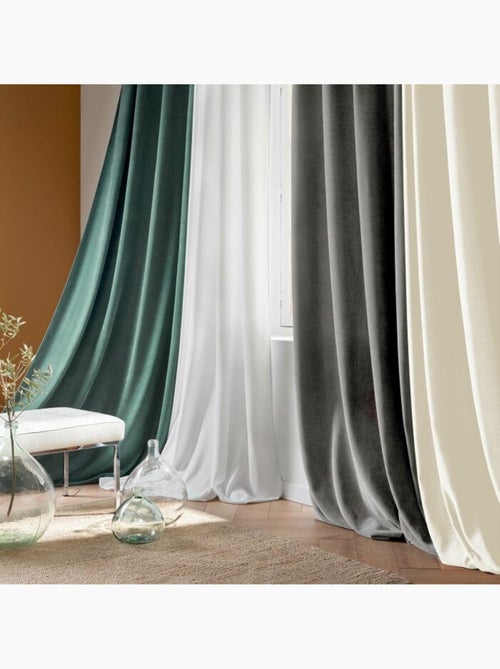 Rideau à Œillets – Velours Uni – Novana - Kiabi