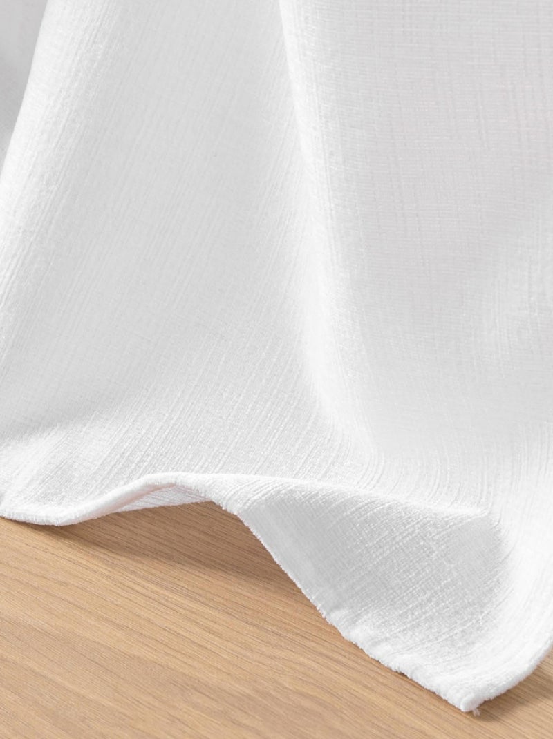 Rideau à Oeillets Verra Velours en relief Blanc - Kiabi