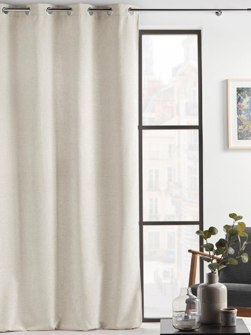 Rideau à Oeillets Verra Velours en relief - Kiabi