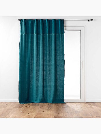 Rideau à passants cache-volants en coton