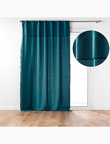 Rideau à passants cache-volants en coton