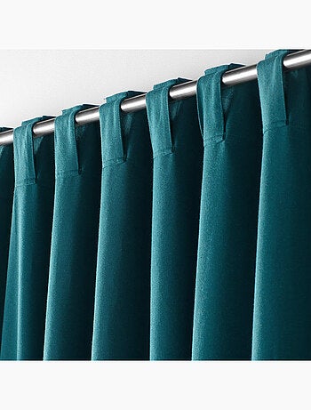 Rideau à passants cache-volants en coton