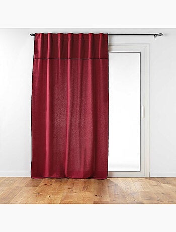 Rideau à passants cache-volants en coton