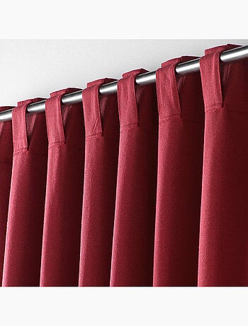 Rideau à passants cache-volants en coton