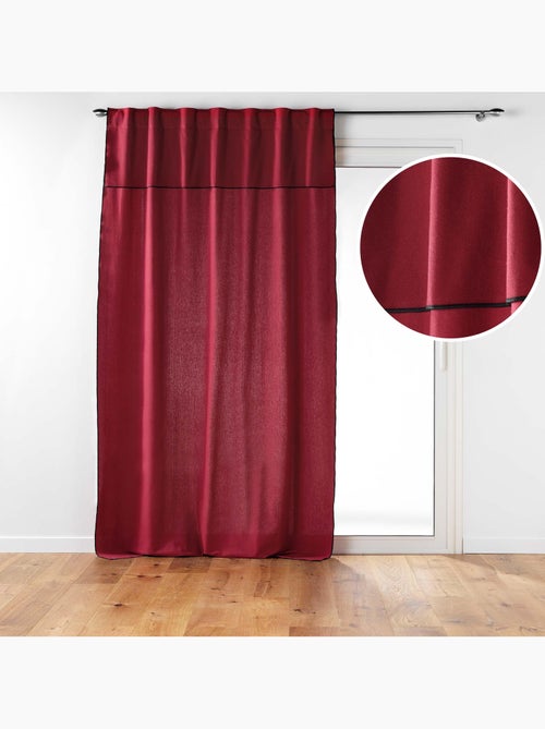 Rideau à passants cache-volants en coton - Kiabi