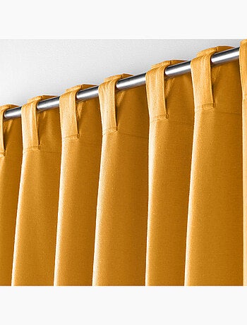 Rideau à passants cache-volants en coton