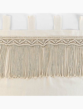 Rideau à passants en macramé