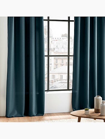 Rideau uni à 8 passants