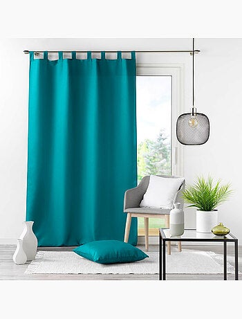 Rideau uni à 8 passants