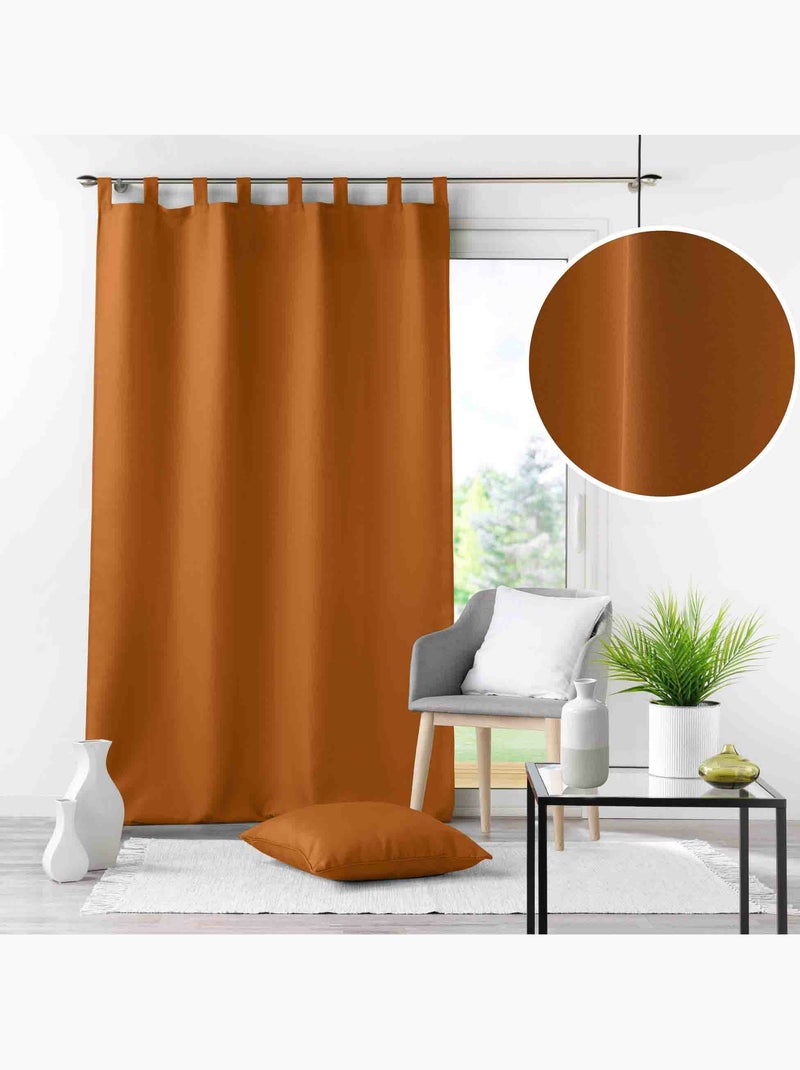 Rideau à passants – Polyester Uni – Essentiel Camel - Kiabi