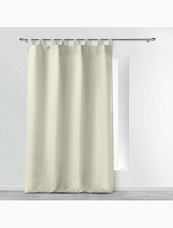 Rideau uni à 8 passants