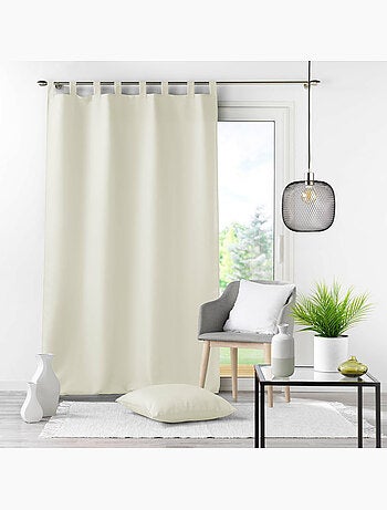 Rideau uni à 8 passants