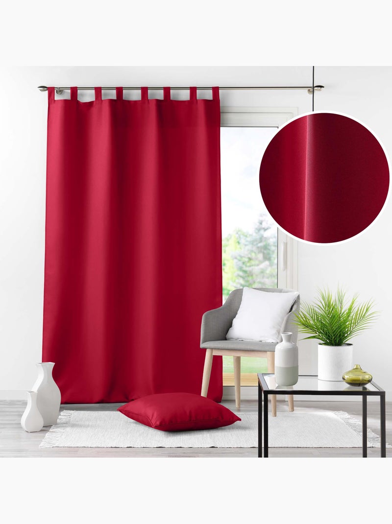 Rideau à passants – Polyester Uni – Essentiel Rouge - Kiabi