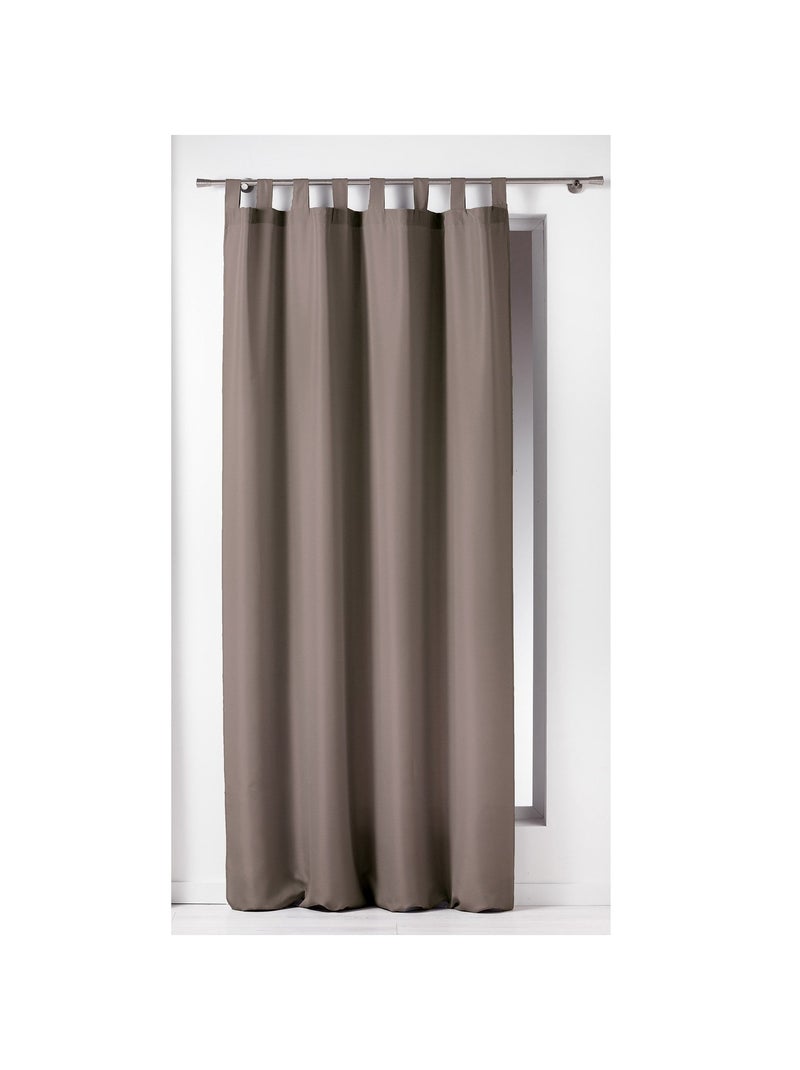 Cache Rideau Polyster Rideau à passants – Polyester Uni – Essentiel - Taupe - Maison - 0.00 ...