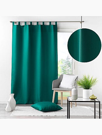 Rideau uni à 8 passants