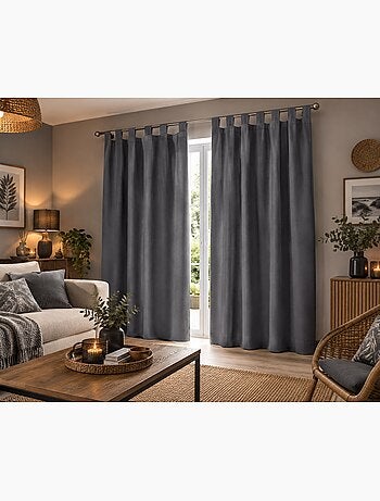 Rideau a passants polyester uni punchy