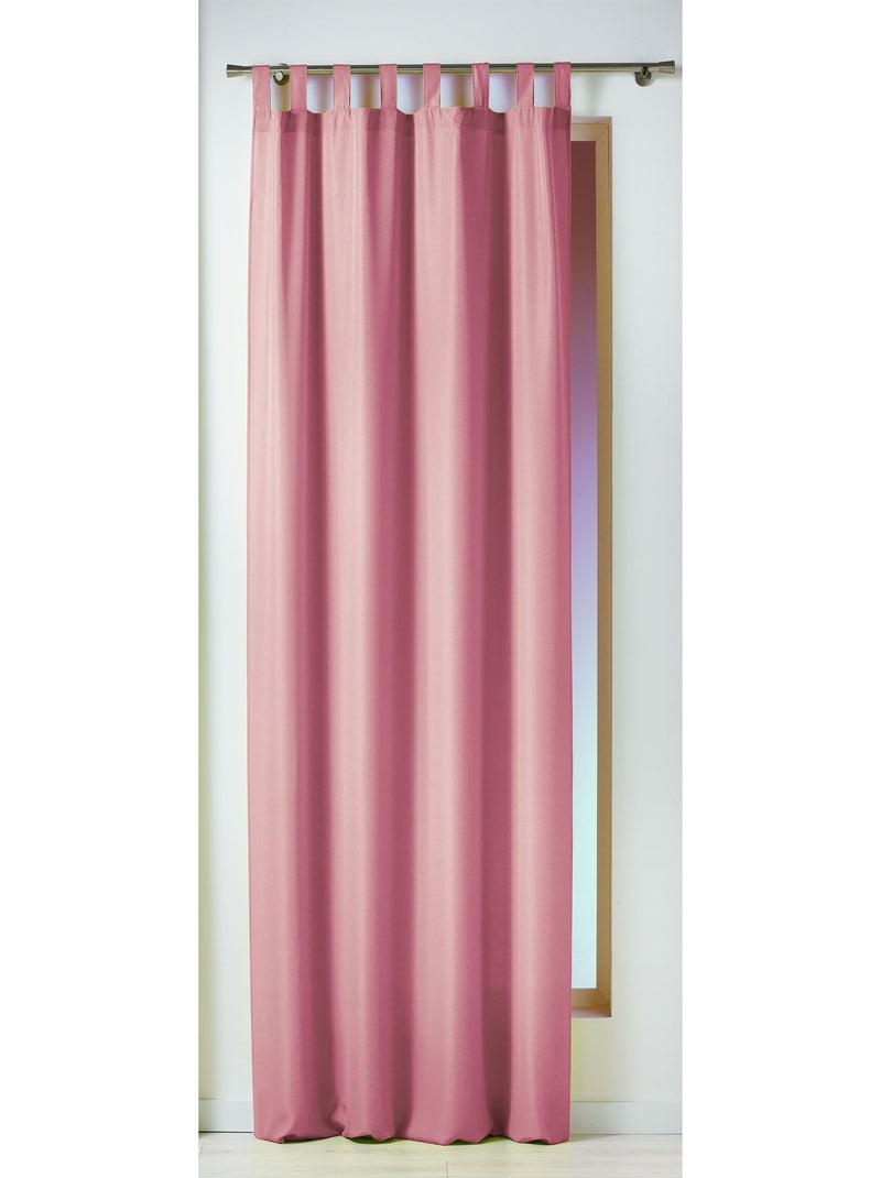 Rideau a passants uni Essentiel Rose - Kiabi