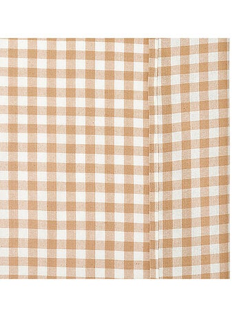 Rideau à passe-tringle en coton vichy