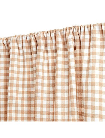 Rideau à passe-tringle en coton vichy