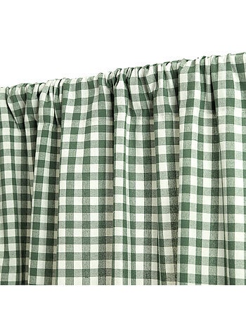 Rideau à passe-tringle en coton vichy