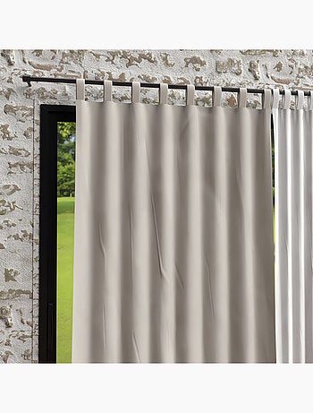 Rideau à pattes en microfibre lavée 135x250 cm BOHEME, par Soleil d'Ocre