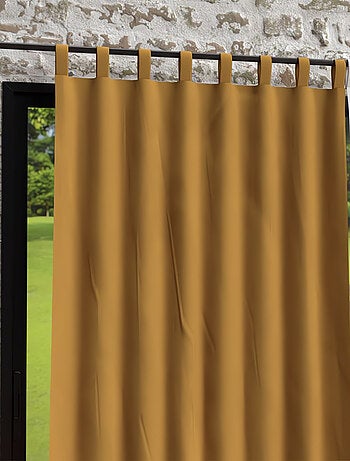 Rideau à pattes en microfibre lavée 135x250 cm BOHEME, par Soleil d'Ocre