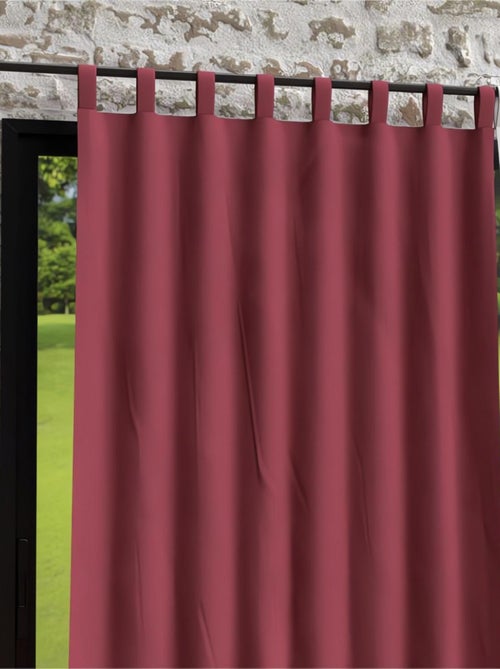 Rideau à pattes en microfibre lavée 135x250 cm BOHEME, par Soleil d'Ocre - Kiabi