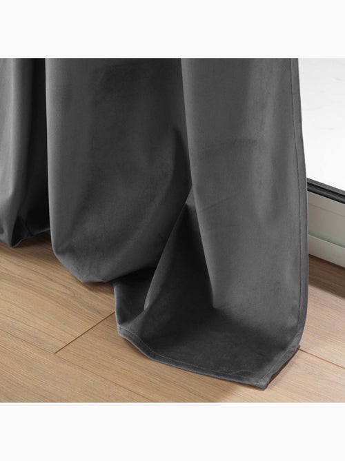 Rideau a poils doux 140 x 240 cm Caresses anthracite - Kiabi Rideau a poils doux 140 x 240 cm Caresses anthracite - Kiabi
