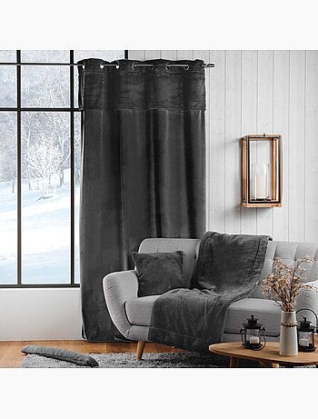 Rideau a poils doux 140 x 240 cm caresses rouge
