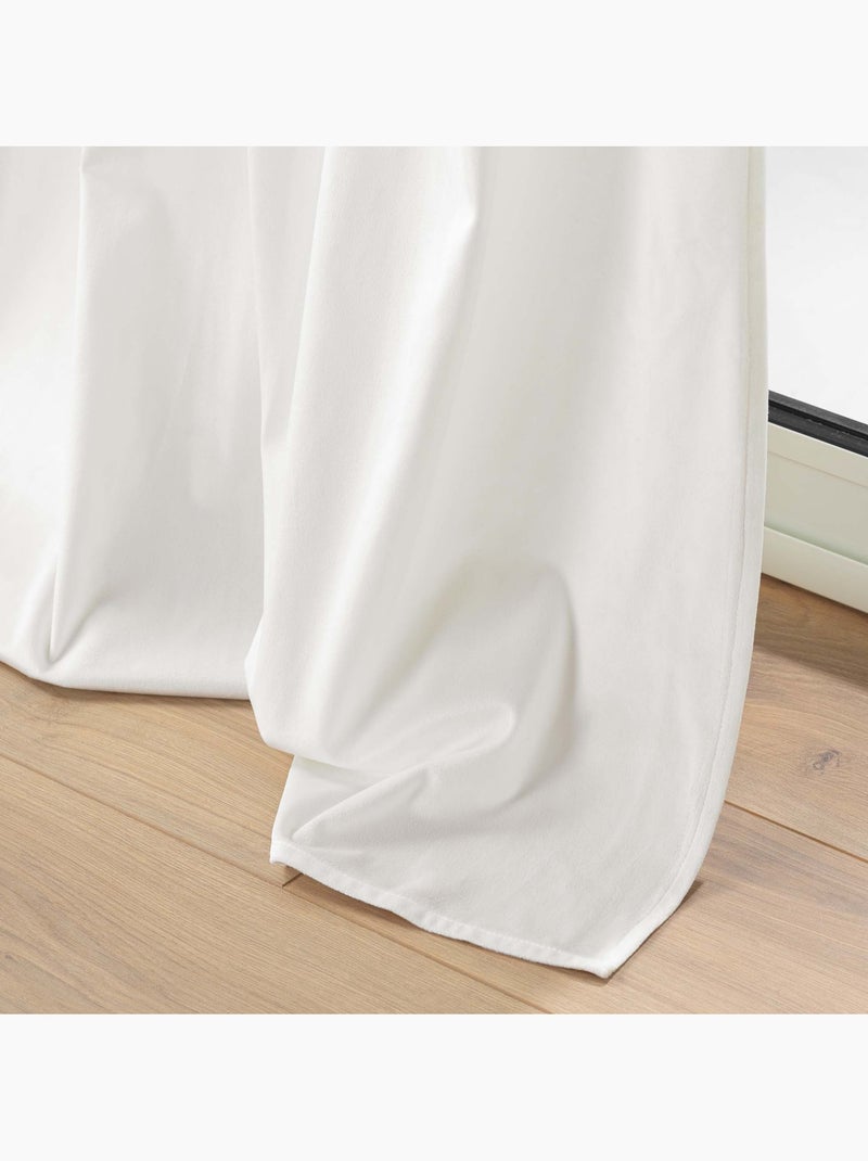 Rideau a poils doux 140 x 240 cm caresses rouge Anthracite/Blanc - Kiabi