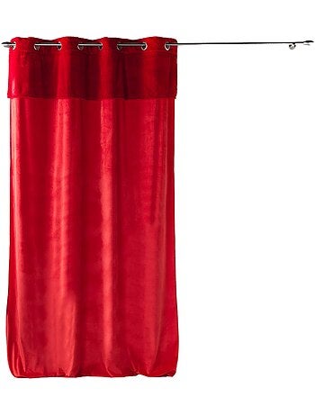 Rideau a poils doux 140 x 240 cm caresses rouge